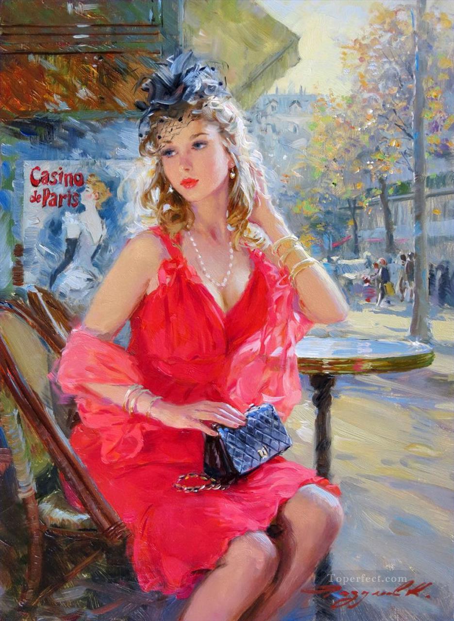Pretty Lady KR 018 Impressionist Oil Paintings